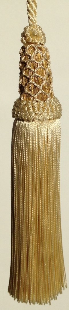 Schlüsselquaste mit Goldkopf 4425-70 elfenbein