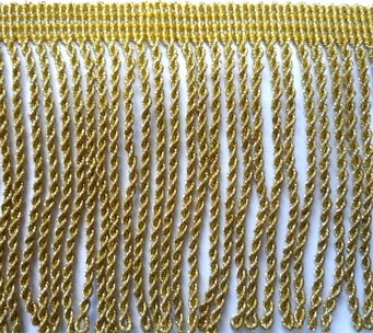 25m dünne leonische Stengelfranse 9cm in gold 480009-010